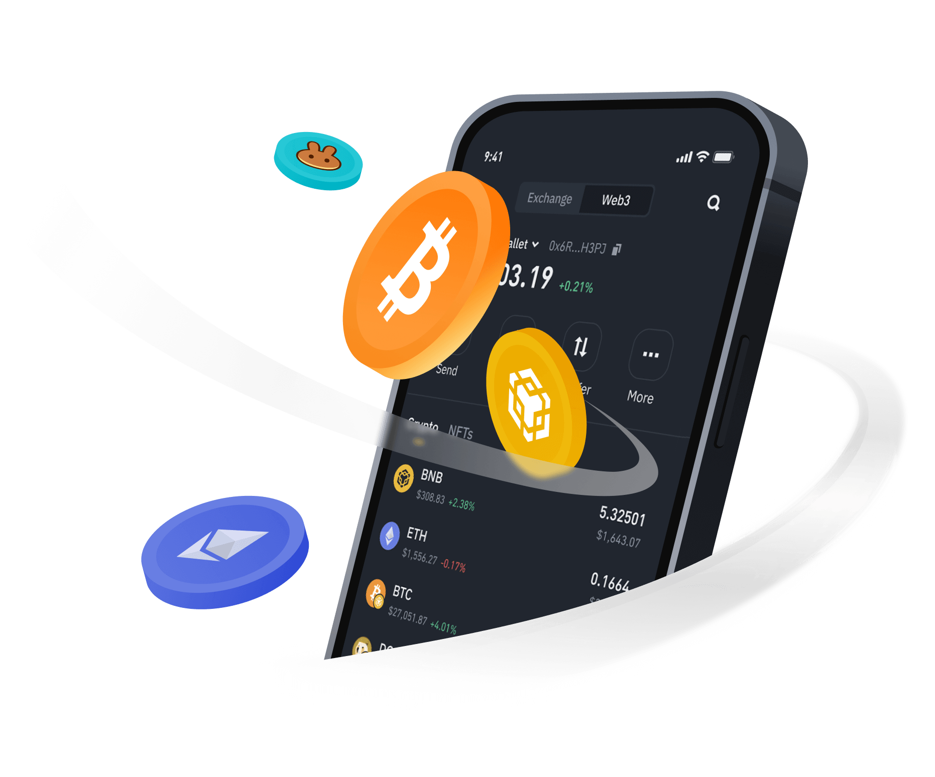Phone with tokens